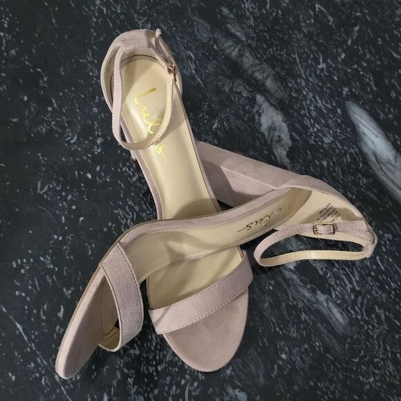 BRAND NEW LULUS-TAYLOR NATURAL ANKLE STRAP HEEL SUEDE SANDAL - Picture 10 of 16